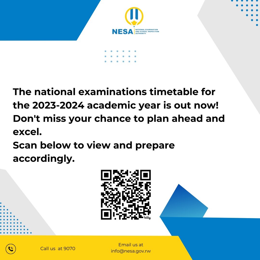 Timetable for National Examinations 20232024 IMBERE