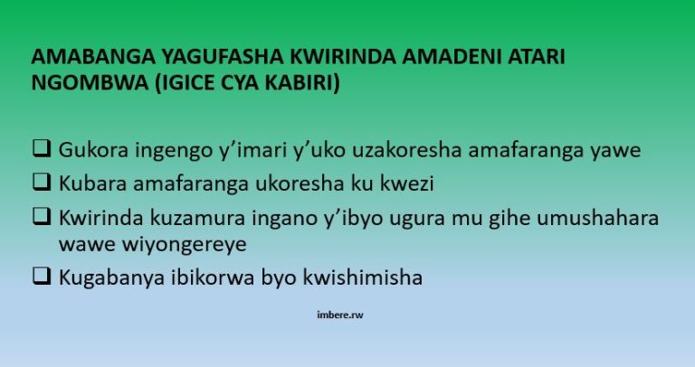 Amabanga yagufasha kwirinda amadeni atari ngombwa (Igice cya kabiri ...