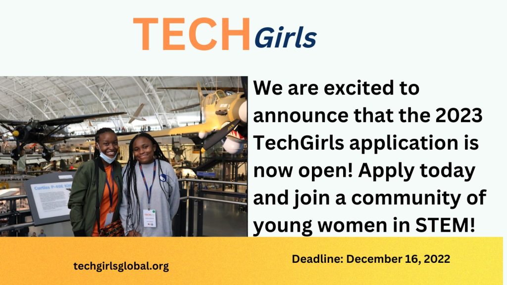 The 2023 TechGirls Application