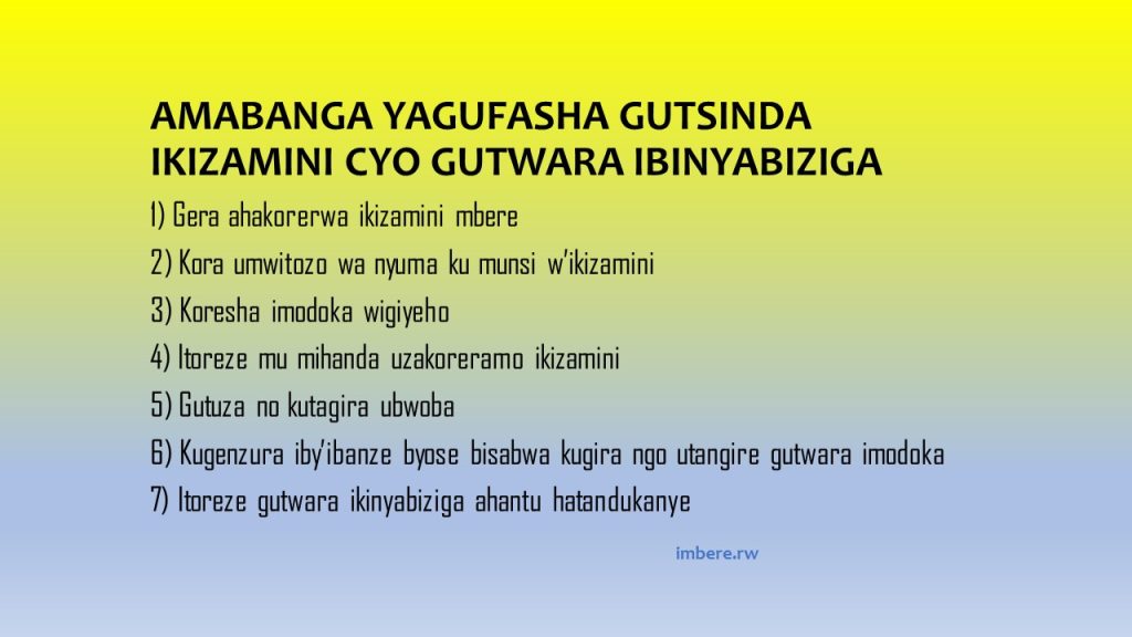 Amabanga yagufasha gutsinda ikizamini cyo gutwara ibinyabiziga